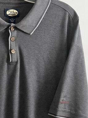 Tommy Bahama Men’s XL Charcoal Gray Polo Shirt | Classic Casual